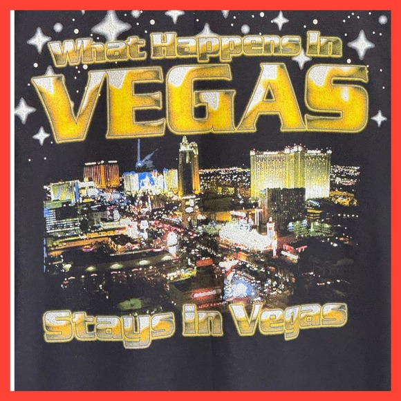 NWOT Delta Magnum Weight What Happens in Vegas Stays in Vegas Graphic T-Shirt S - Picture 3 of 6
